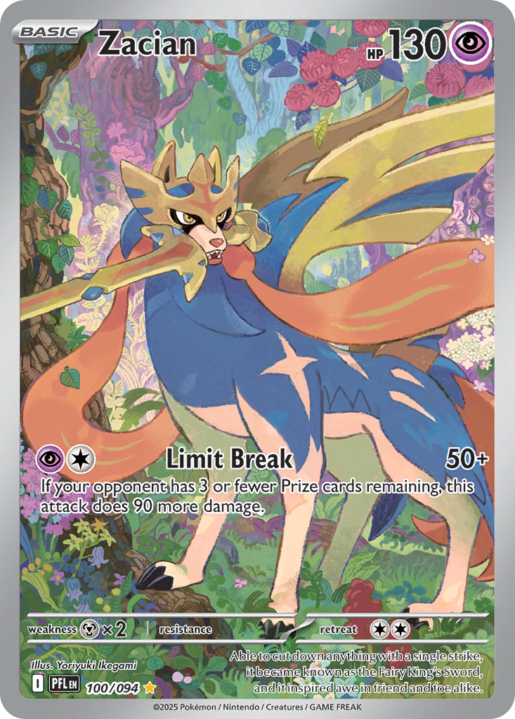 Zacian 100/094 Phantasmal Flames card