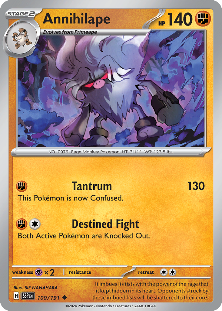 Annihilape 100/191 Surging Sparks card