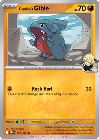102/182 Cynthia's Gible - Destined Rivals