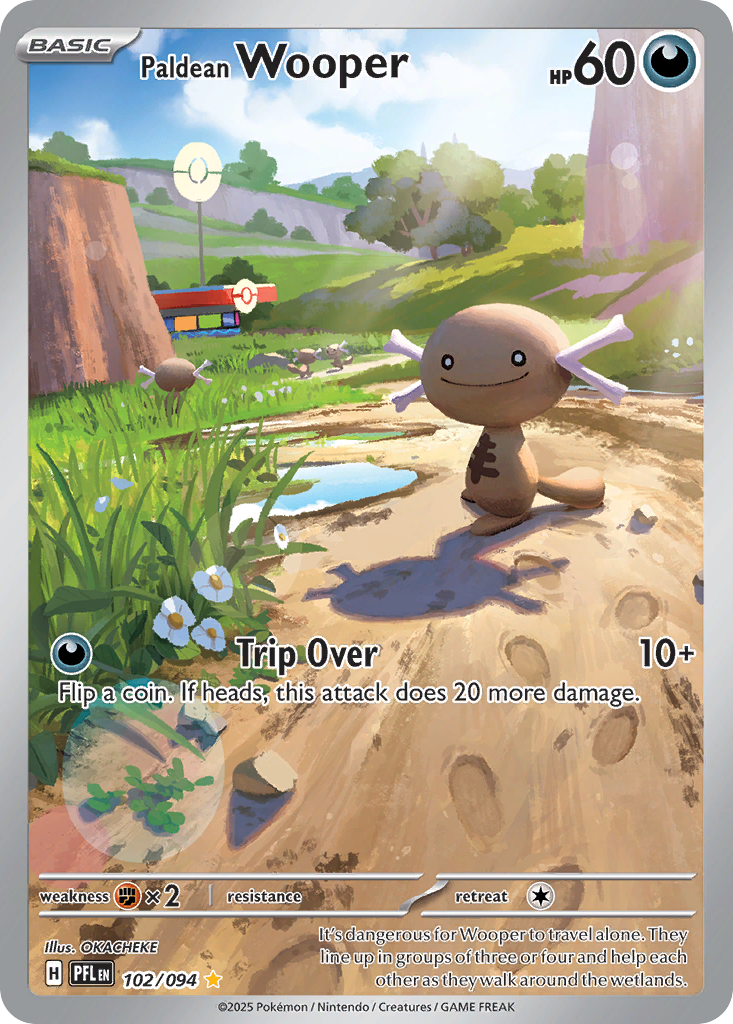 Paldean Wooper 102/094 Phantasmal Flames card