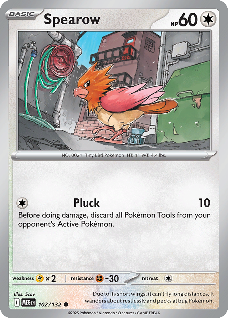 Spearow 102/132 Mega Evolution card