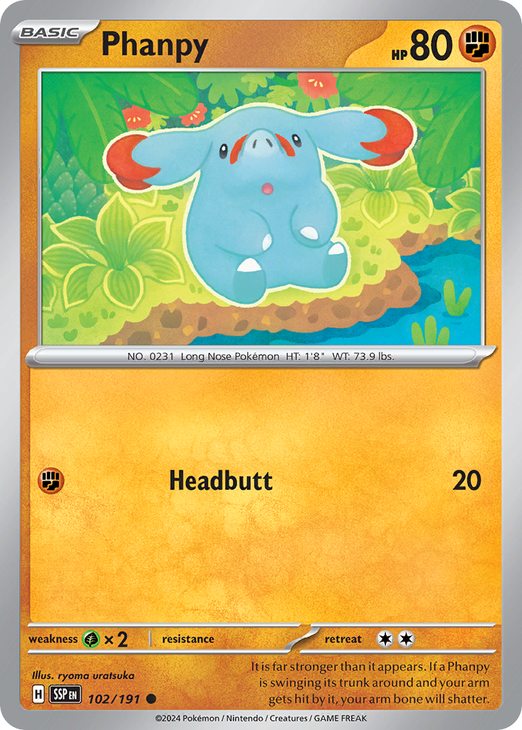 Phanpy 102/191 Surging Sparks card