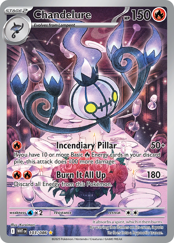 Chandelure 103/086 White Flare card