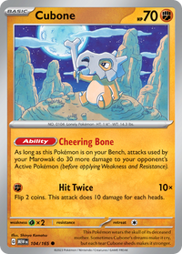 104/165 Cubone - Scarlet & Violet 151