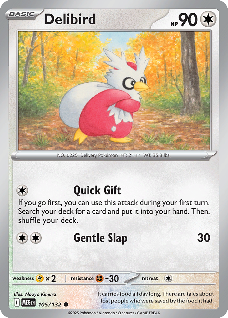 Delibird 105/132 Mega Evolution card