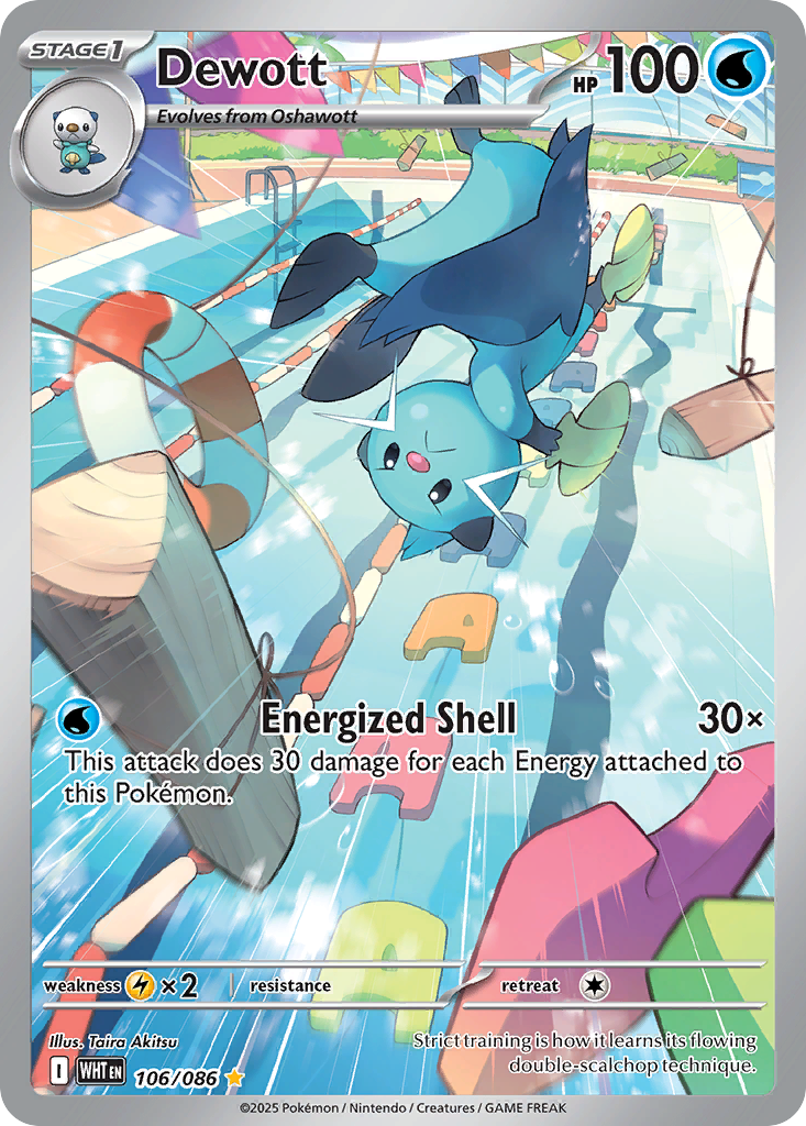 Dewott 106/086 White Flare card