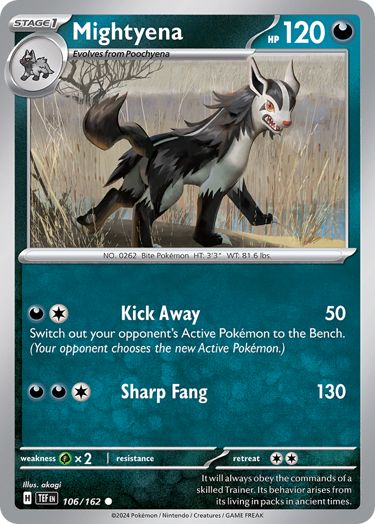Mightyena 106/162 Temporal Forces card