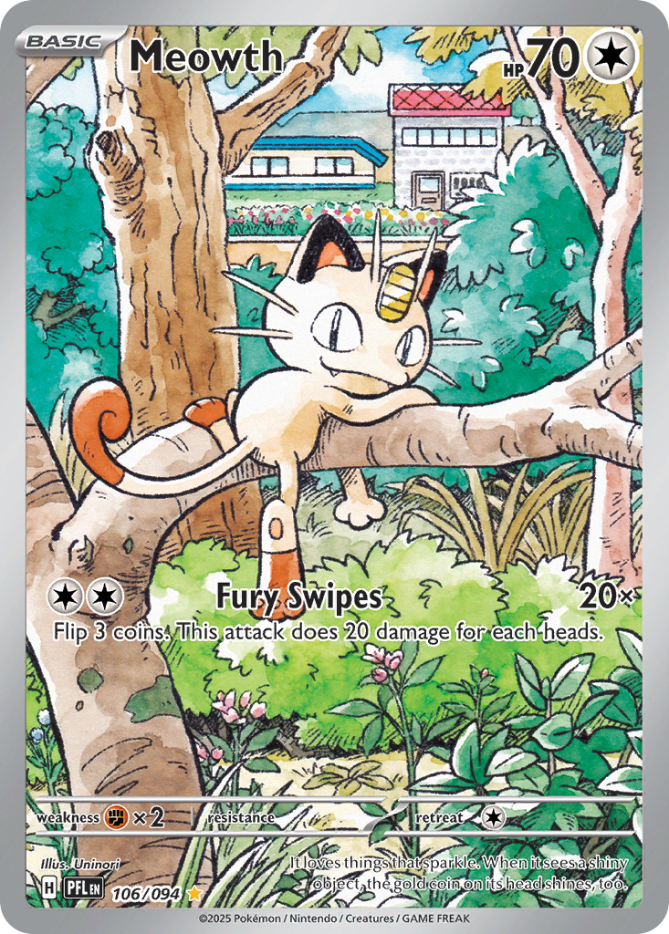 Meowth 106/094 Phantasmal Flames card
