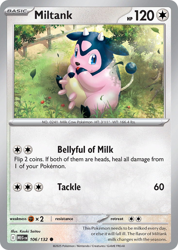 Miltank 106/132 Mega Evolution card