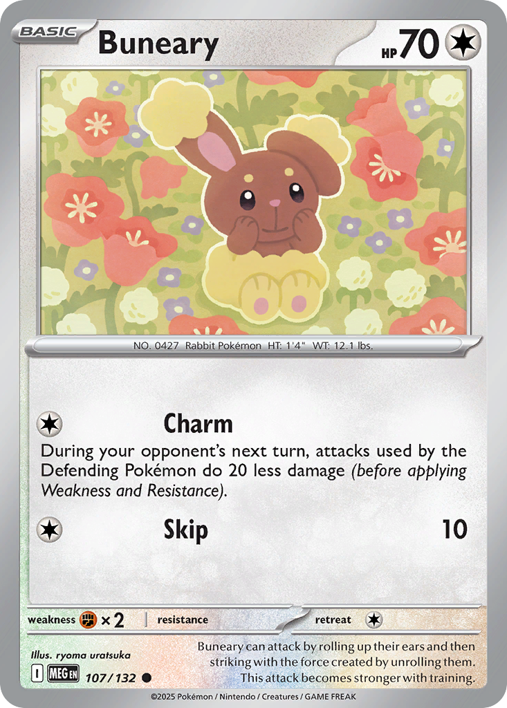 Buneary 107/132 Mega Evolution card