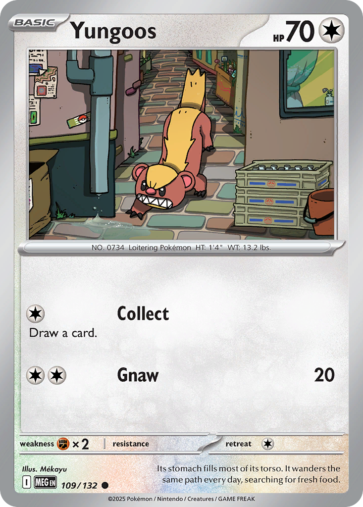 Yungoos 109/132 Mega Evolution card