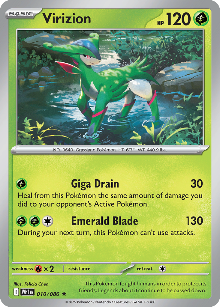 Virizion 010/086 White Flare card