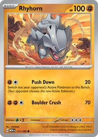 111/165 Rhyhorn - Scarlet & Violet 151