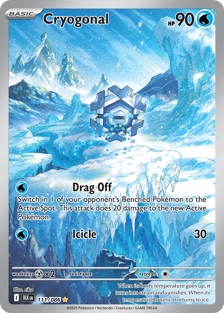 Cryogonal 111/086 Black Bolt card