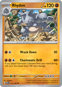 112/165 Rhydon - Scarlet & Violet 151