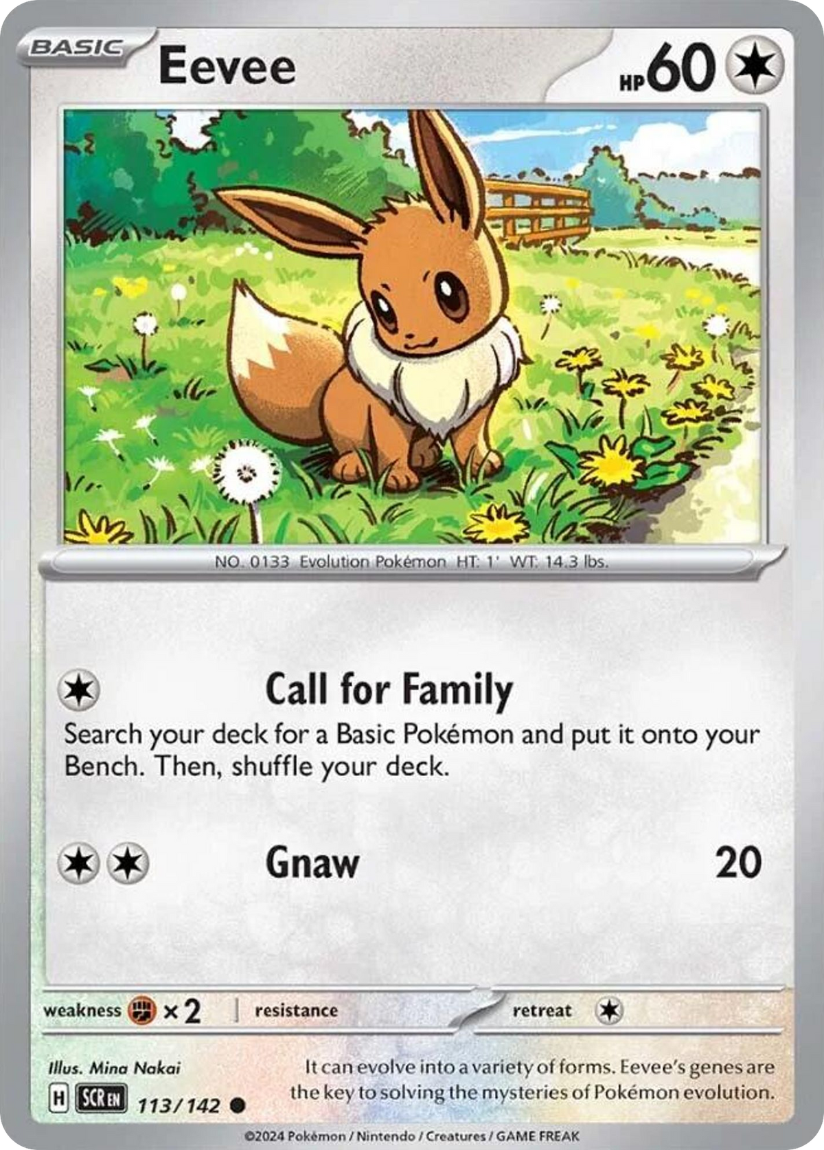 Eevee 113/142 Stellar Crown card