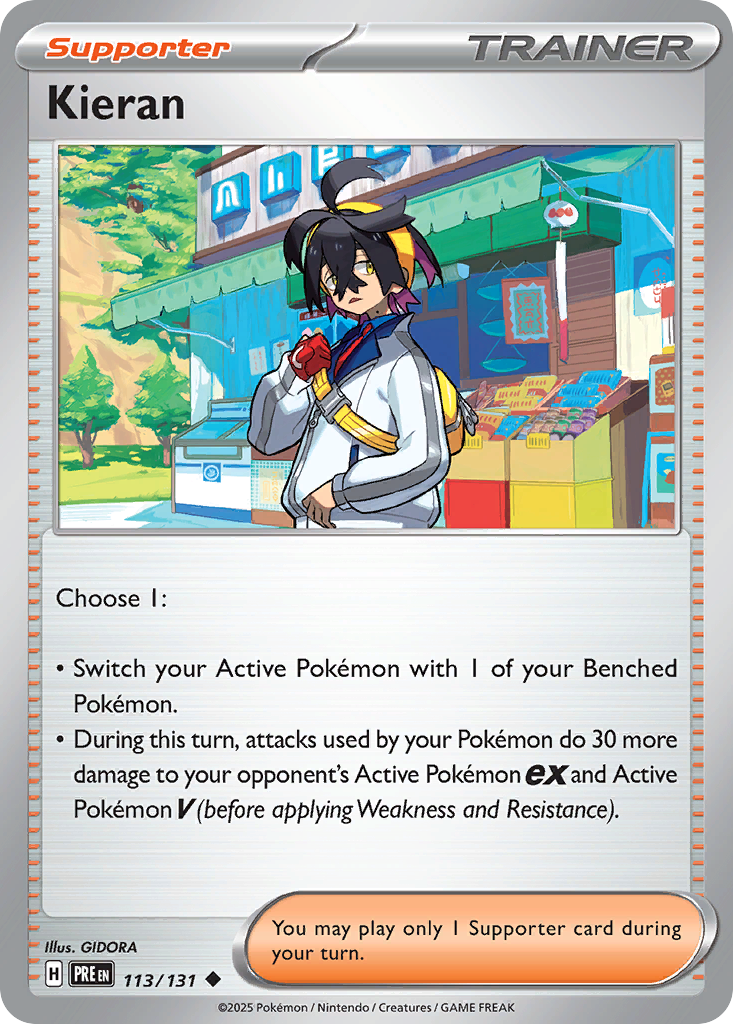 Kieran 113/131 Prismatic Evolutions card