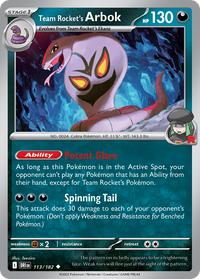 113/182 Team Rocket's Arbok - Destined Rivals