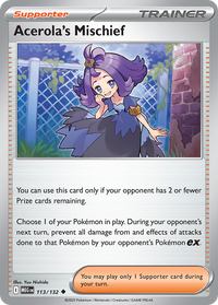 113/132 Acerola's Mischief - Mega Evolution