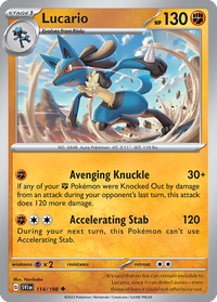 114/198 Lucario - Scarlet & Violet Base