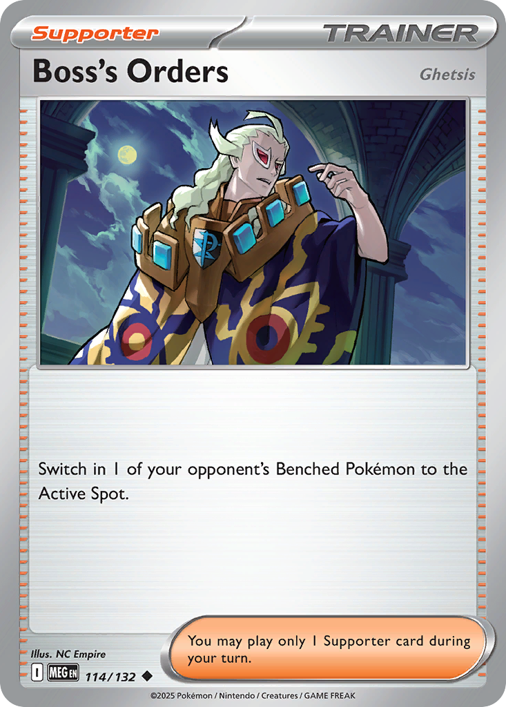 Boss's Orders 114/132 Mega Evolution card
