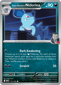 115/182 Team Rocket's Nidorina - Destined Rivals