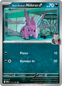 117/182 Team Rocket's Nidoran♂ - Destined Rivals
