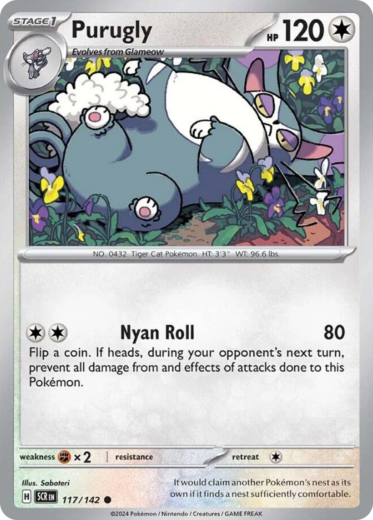 Purugly 117/142 Stellar Crown card