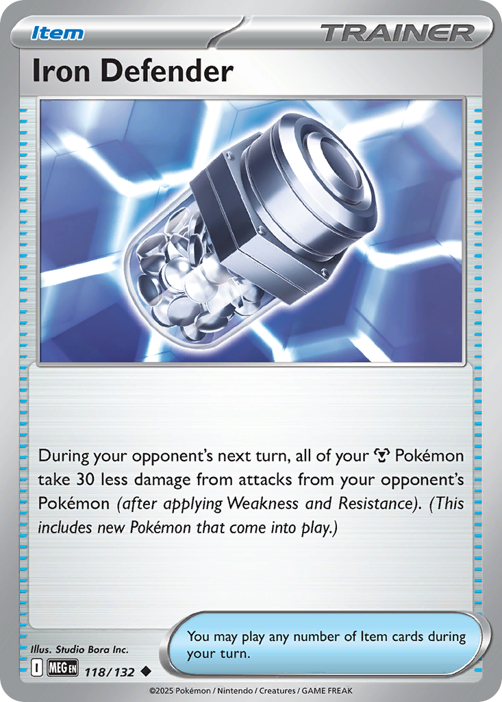 Iron Defender 118/132 Mega Evolution card