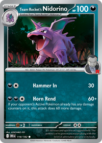 118/182 Team Rocket's Nidorino - Destined Rivals