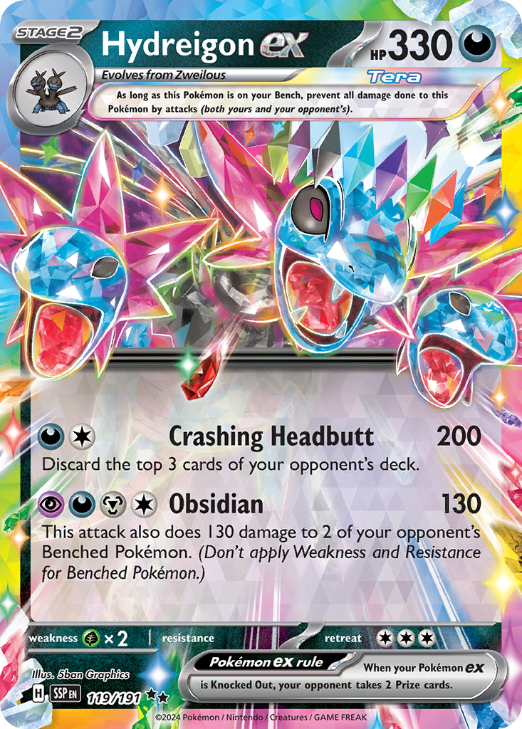 Hydreigon ex 119/191 Surging Sparks card