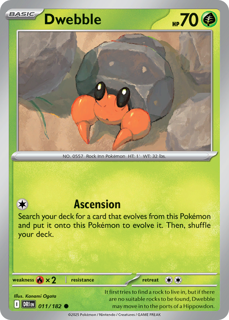 Dwebble 011/182 Destined Rivals card
