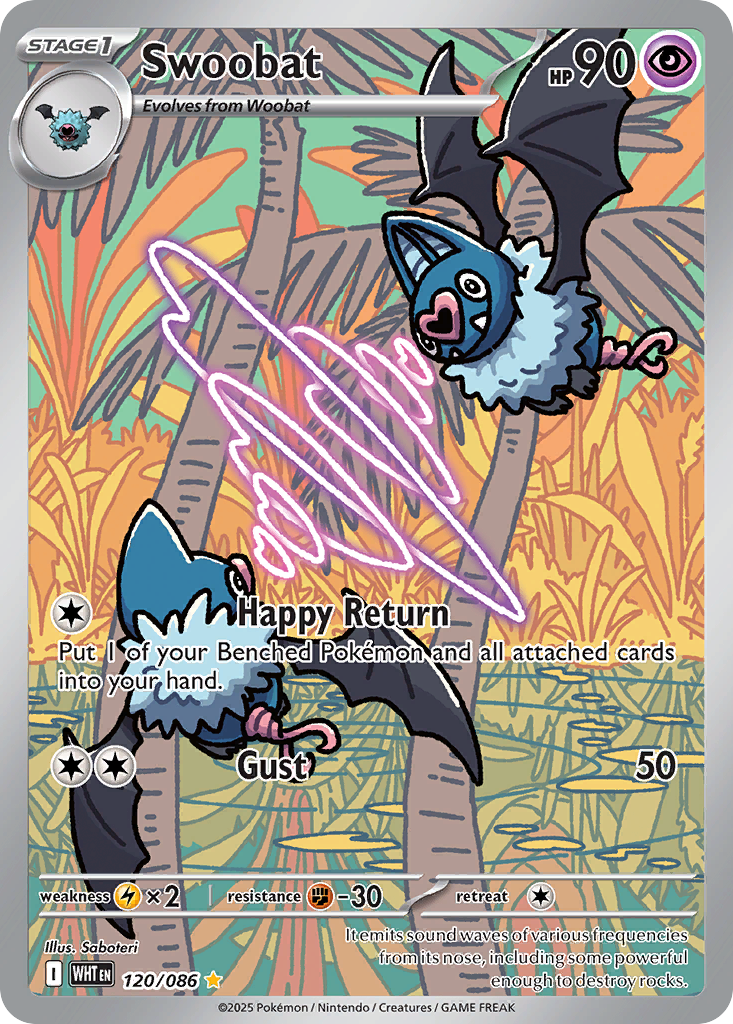 Swoobat 120/086 White Flare card
