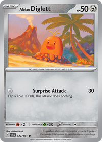 122/191 Alolan Diglett - Surging Sparks