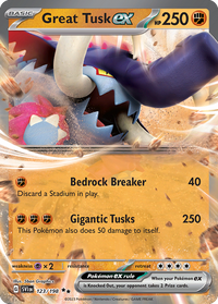 123/198 Great Tusk ex - Scarlet & Violet Base