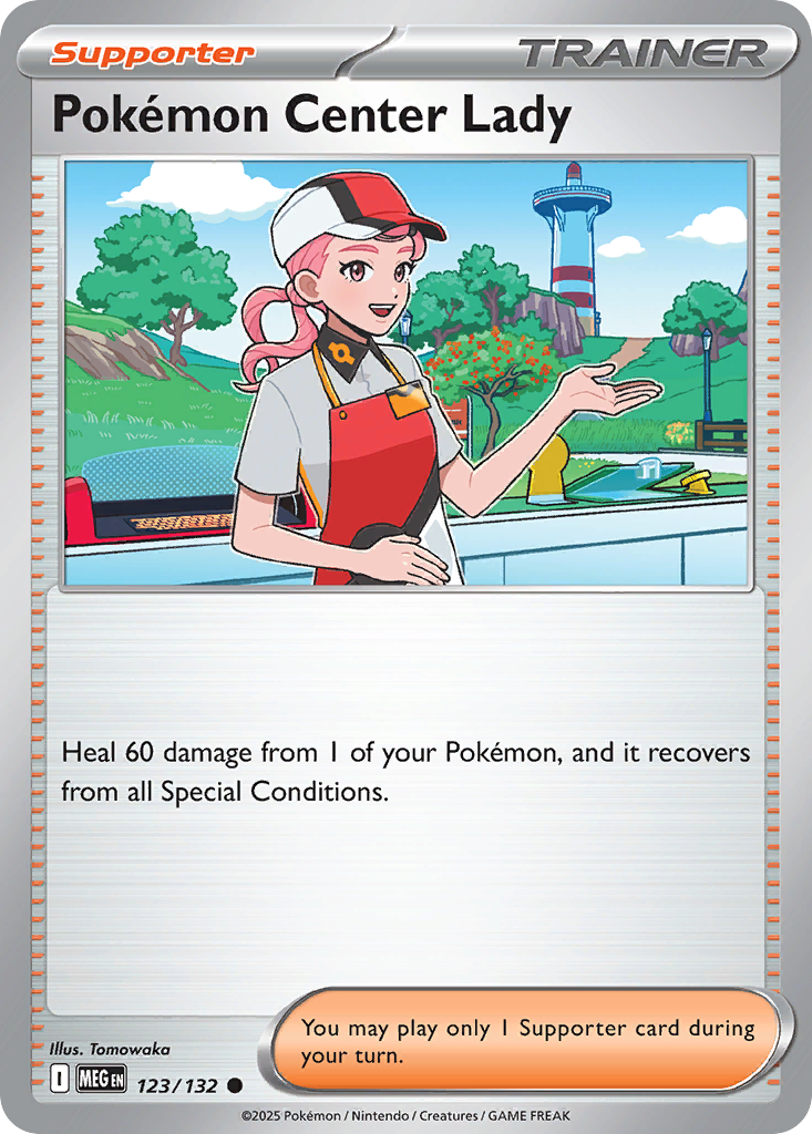Pokémon Center Lady 123/132 Mega Evolution card