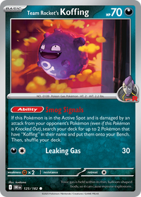 125/182 Team Rocket's Koffing - Destined Rivals