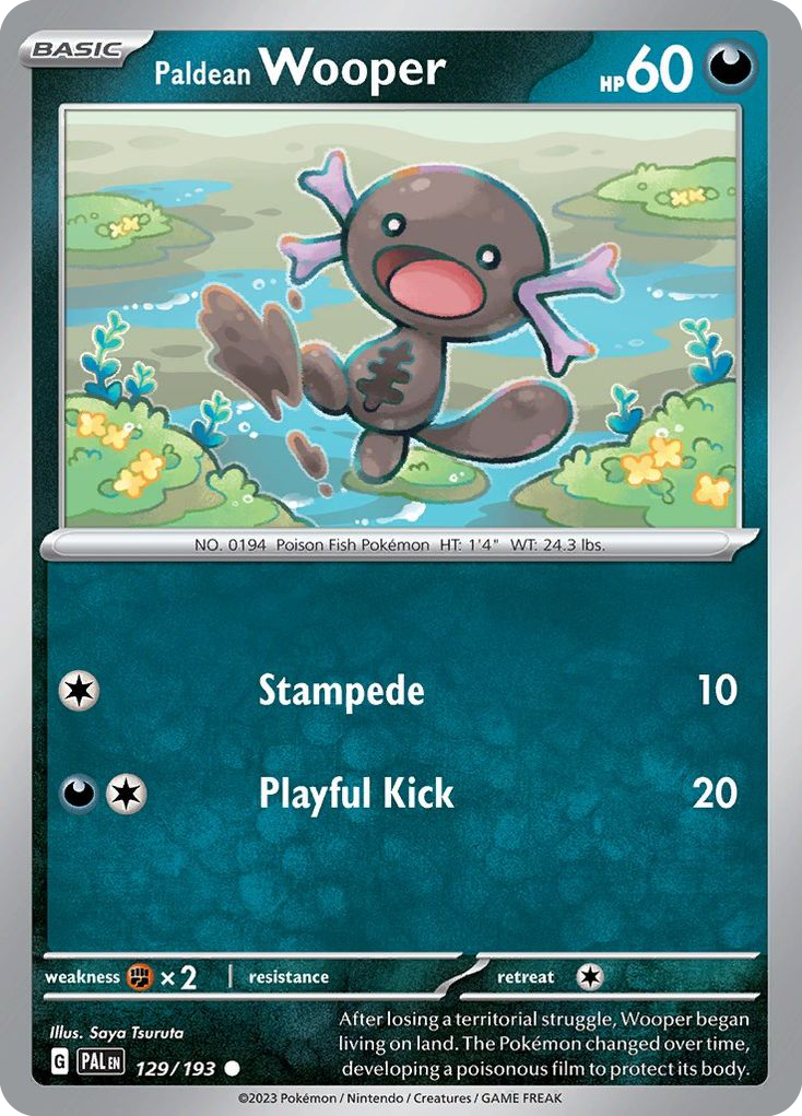 Paldean Wooper 129/193 Paldea Evolved card