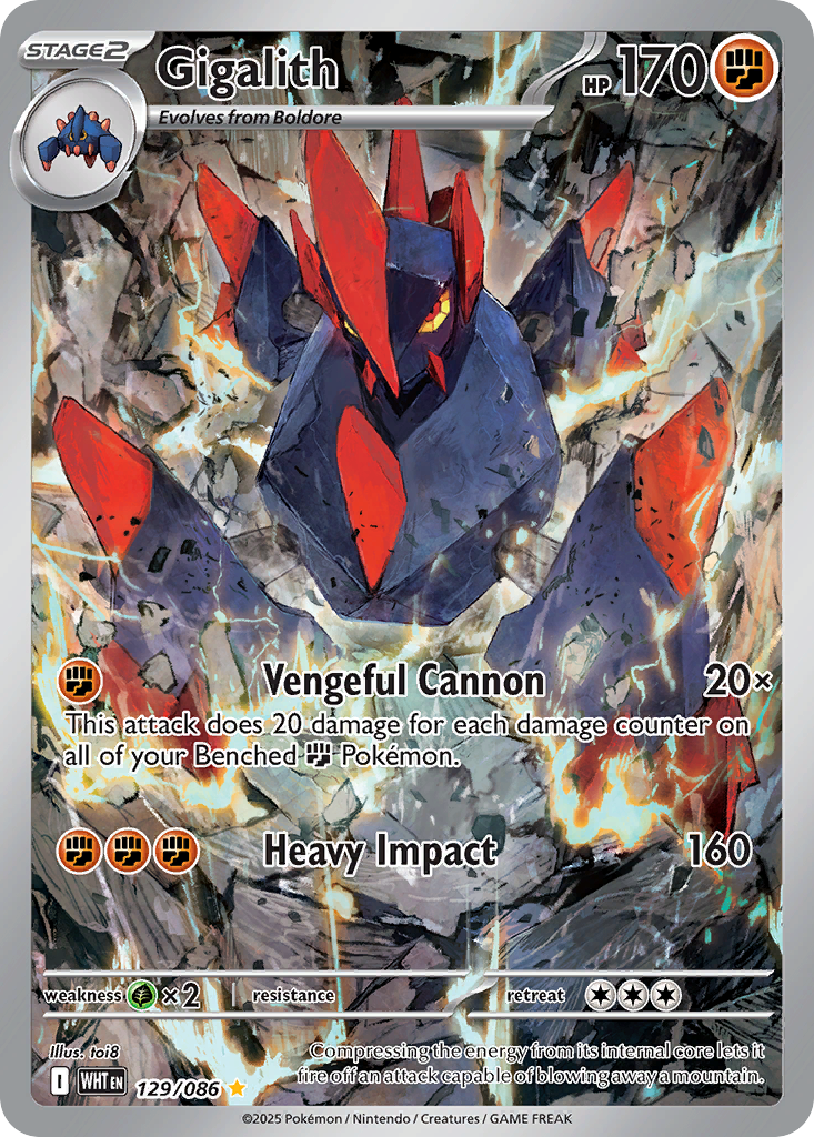 Gigalith 129/086 White Flare card