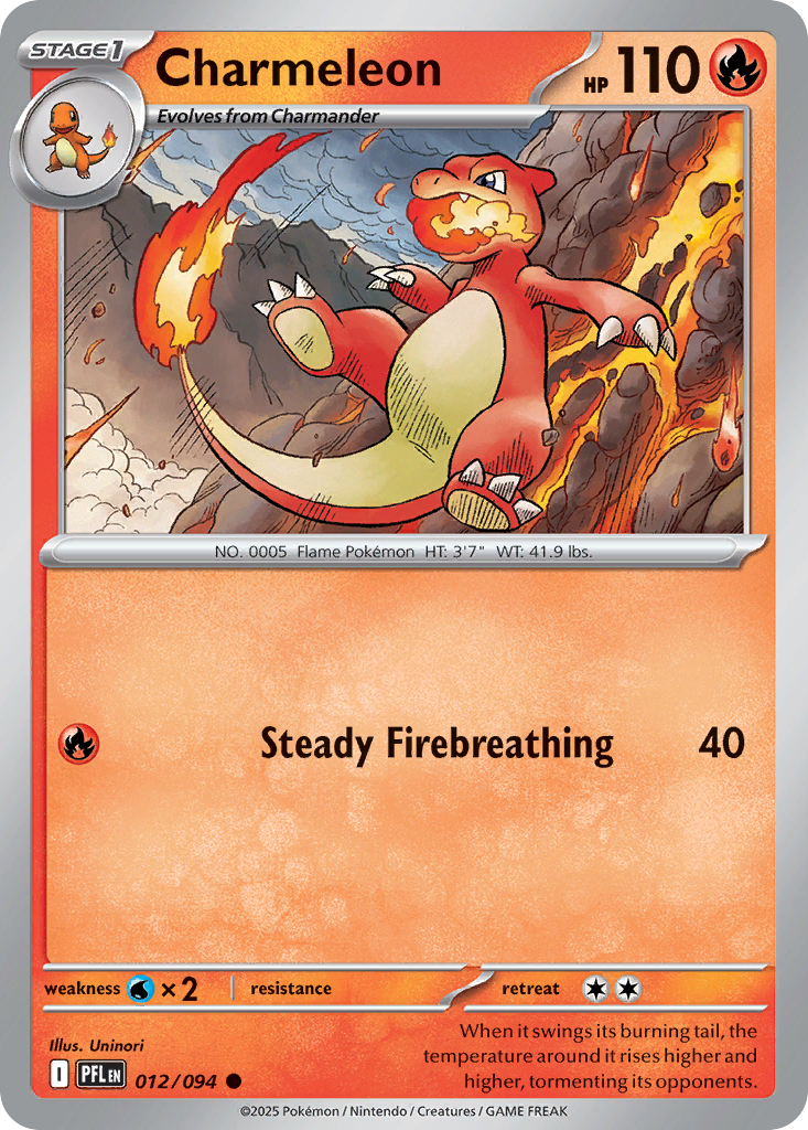 Charmeleon 012/094 Phantasmal Flames card