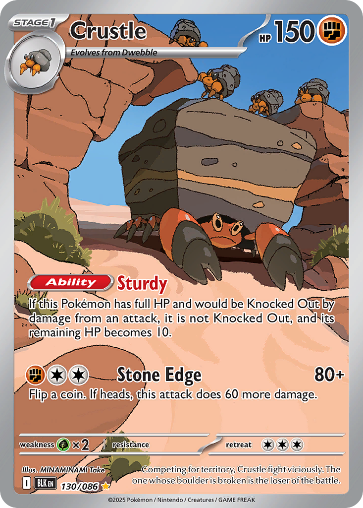 Crustle 130/086 Black Bolt card