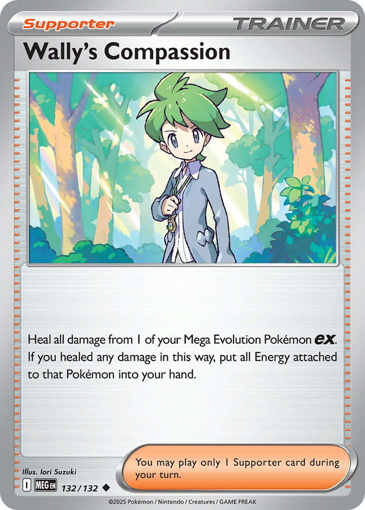 Wally's Compassion 132/132 Mega Evolution card