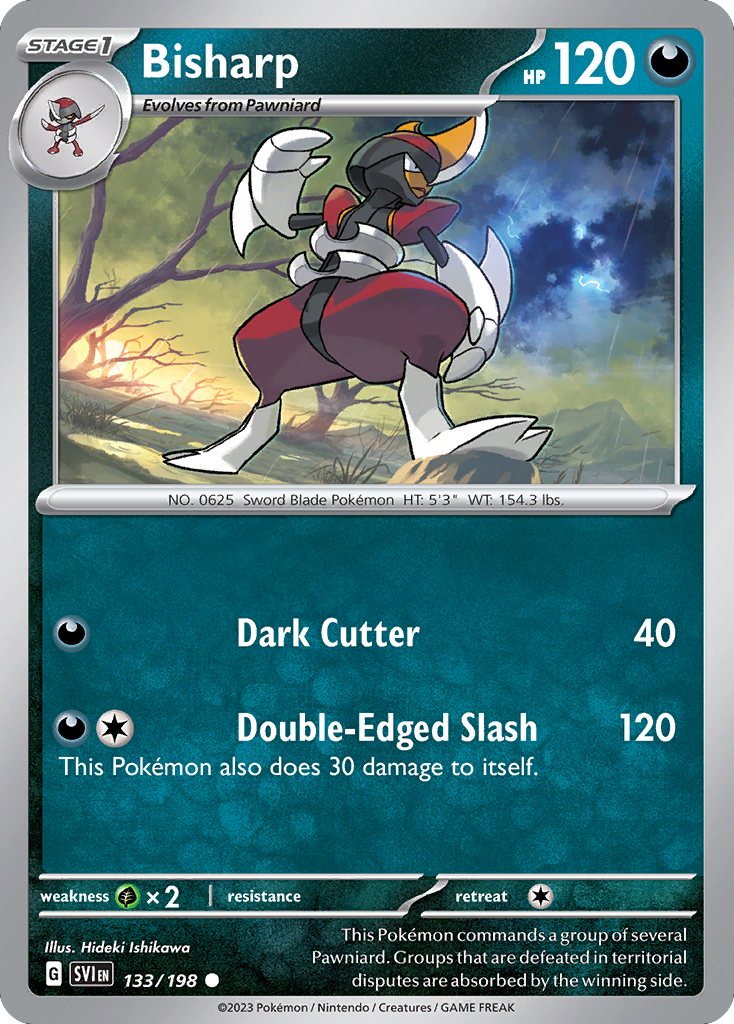 Bisharp 133/198 Scarlet & Violet Pokémon card