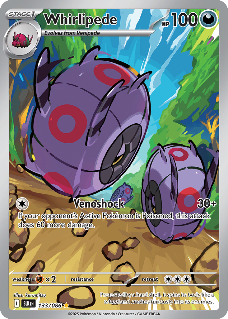 Whirlipede 133/086 Black Bolt card