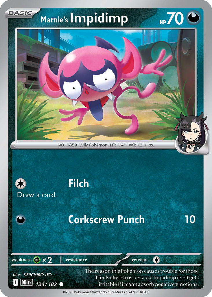 Marnie's Impidimp 134/182 Destined Rivals card