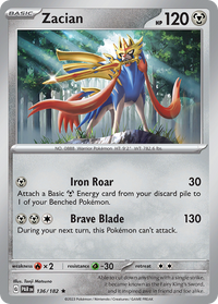 136/182 Zacian - Paradox Rift