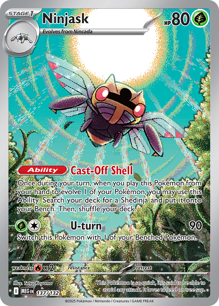 Ninjask 137/132 Mega Evolution card