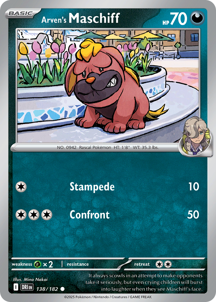 Arven's Maschiff 138/182 Destined Rivals card