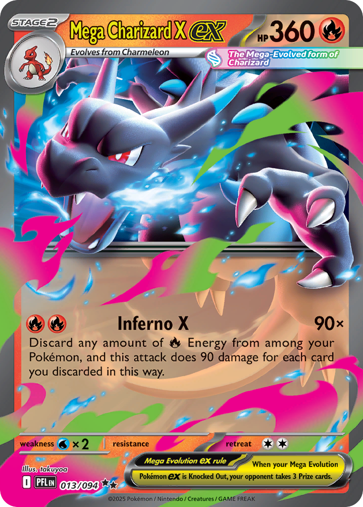 Mega Charizard X ex 013/094 Phantasmal Flames card