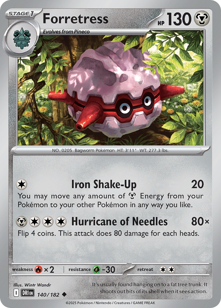 Forretress 140/182 Destined Rivals card